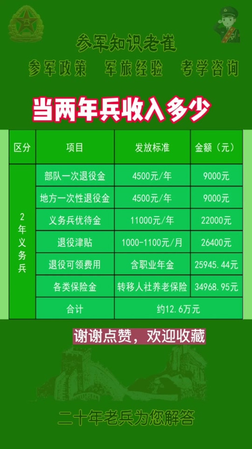 關于義務兵兩年能拿多少錢的全面解析,全面解析,義務兵兩年收入概覽